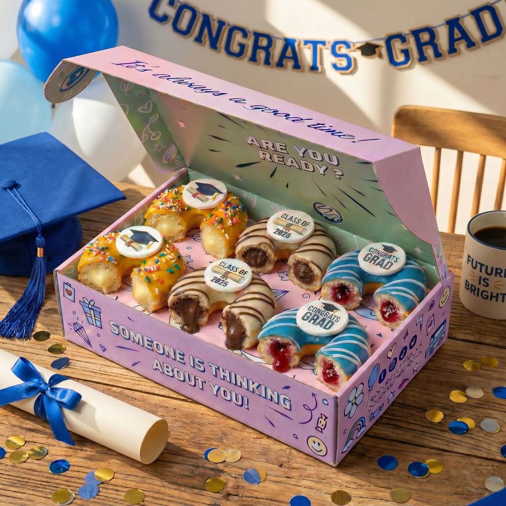 Graduation vegan doughnut gift box