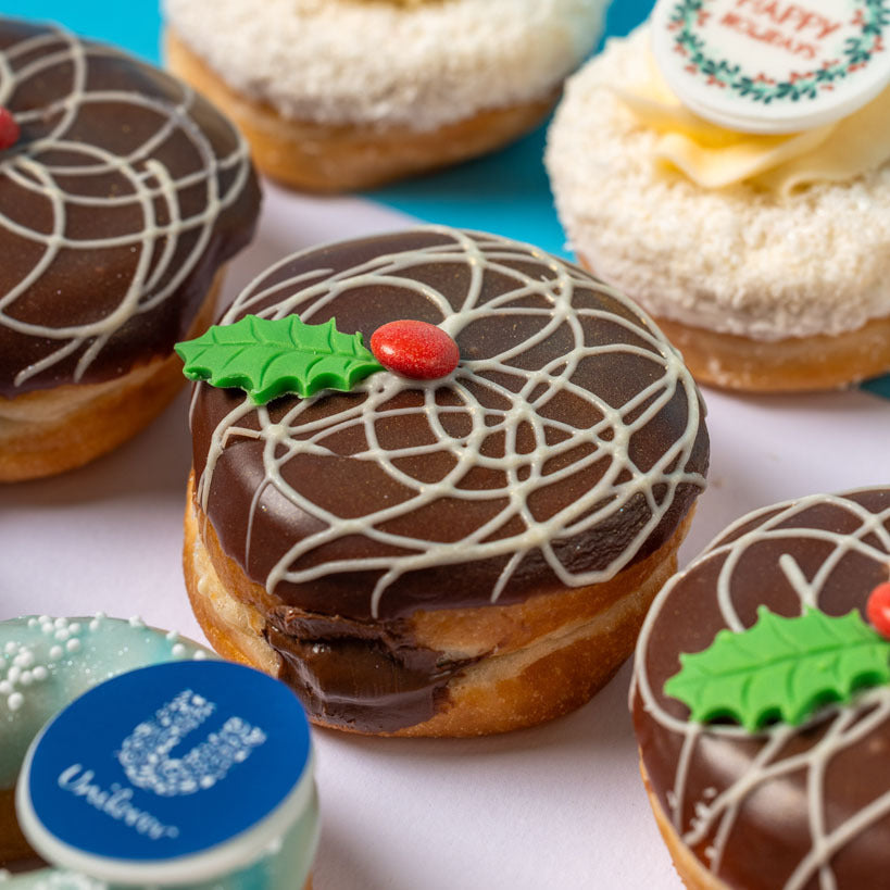 Weihnachten Officebox XL - 60 Mini-Donuts mit Logo