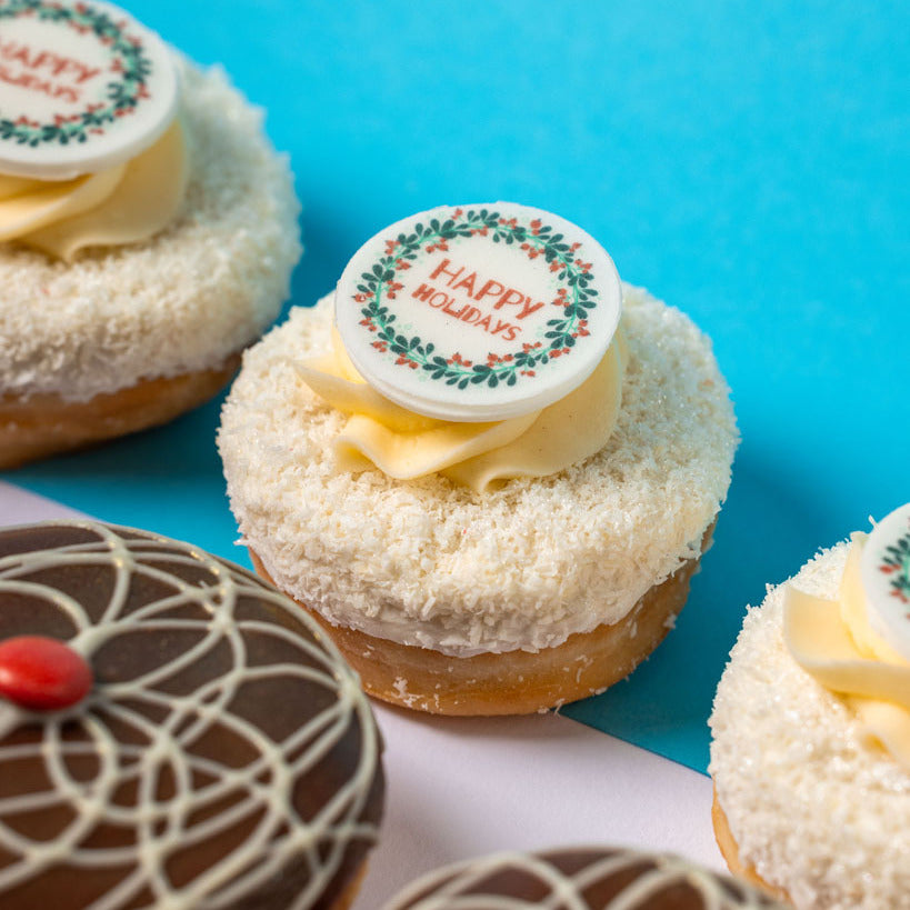 Weihnachten Officebox XL - 60 Mini-Donuts mit Logo