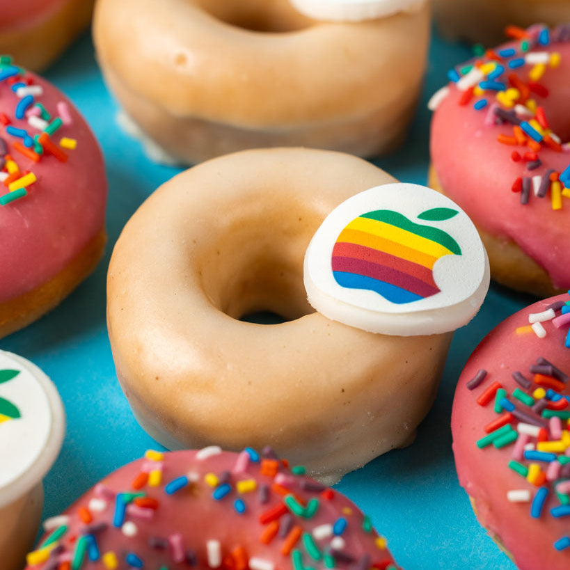 Custom Brandbox XL - 60 Mini-Donuts mit Logo und Firmenfarben