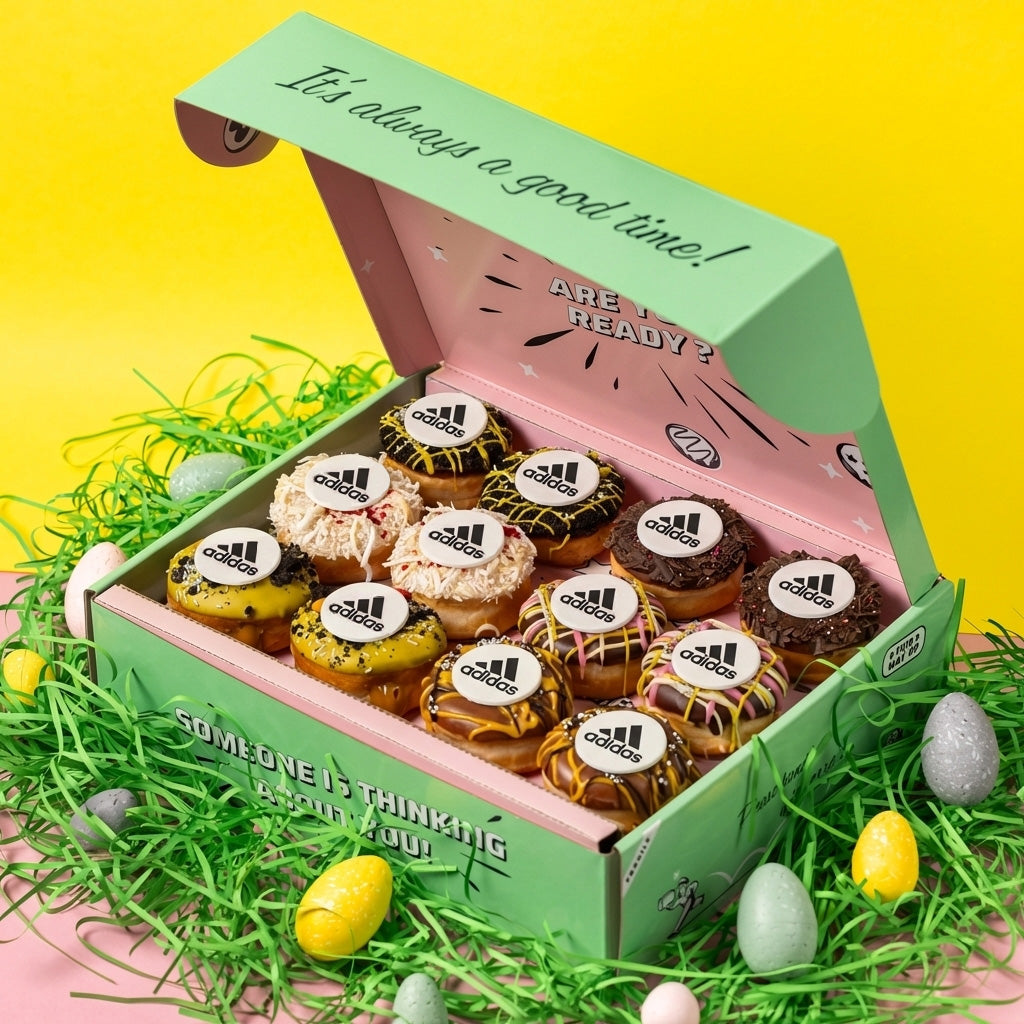 Corporate "Oster Special" Mini-Donut Geschenkbox mit Logo (vegan)
