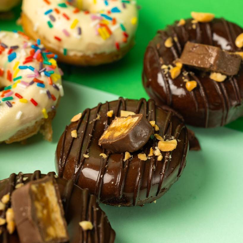 "Choccy Squad" glutenarme Mini Kuchen-Donut Geschenkbox