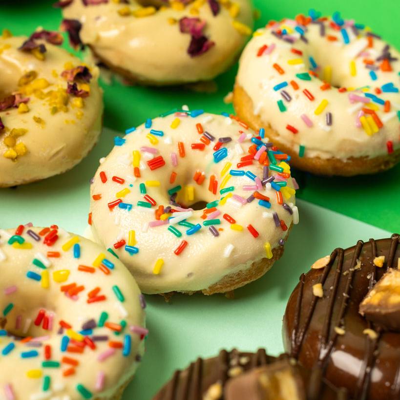 "Choccy Squad" glutenarme Mini Kuchen-Donut Geschenkbox